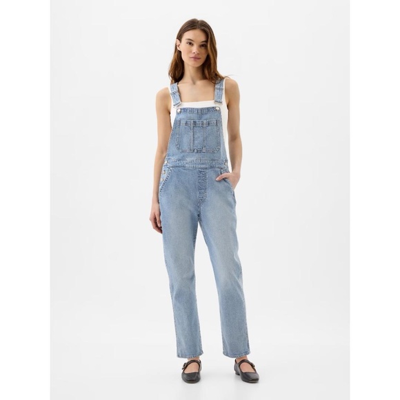 GAP Slouchy Denim Overalls NWT - Picture 1 of 11
